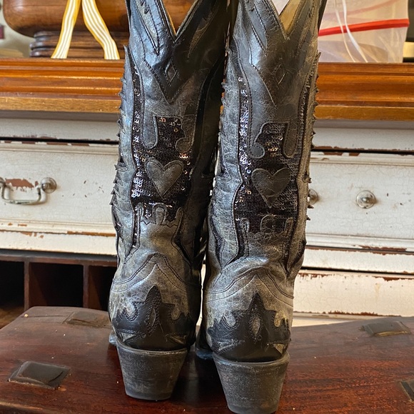 CORRAL BOOTS WOMEN'S EAGLE INLAY SNIP TOE WESTERN BOOT - Picture 5 of 9